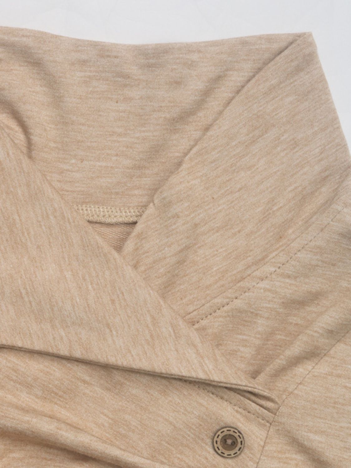 Perfee Asymmetric Mock Neck Long Sleeve Sweatshirt - Body By J'ne