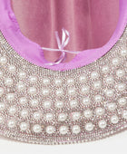 Pave Rhinestone Pearl Trim Cowboy Hat - Body By J'ne