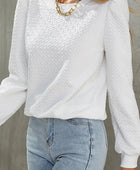 Textured Round Neck Long Sleeve Top