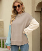 Color Block Dropped Shoulder Sweater - Body By J'ne