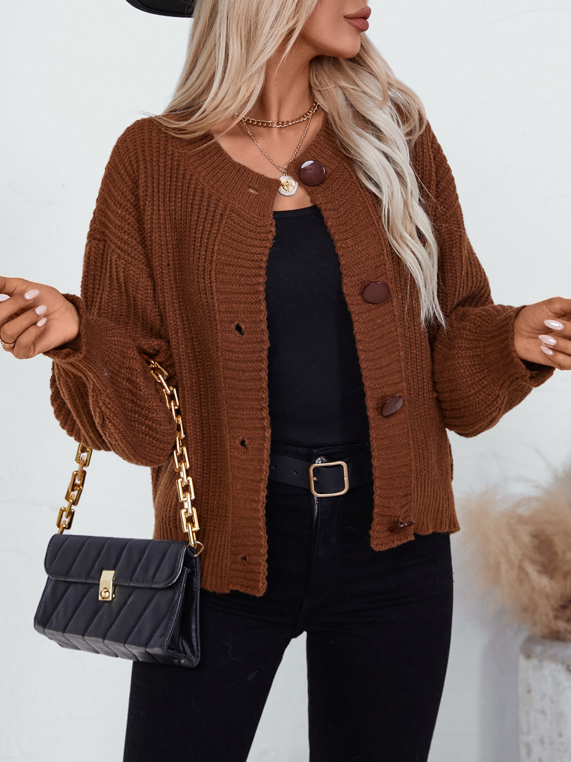 Button Down Long Sleeve Cardigan - Body By J'ne