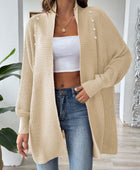 Open Front Long Sleeve Cardigan