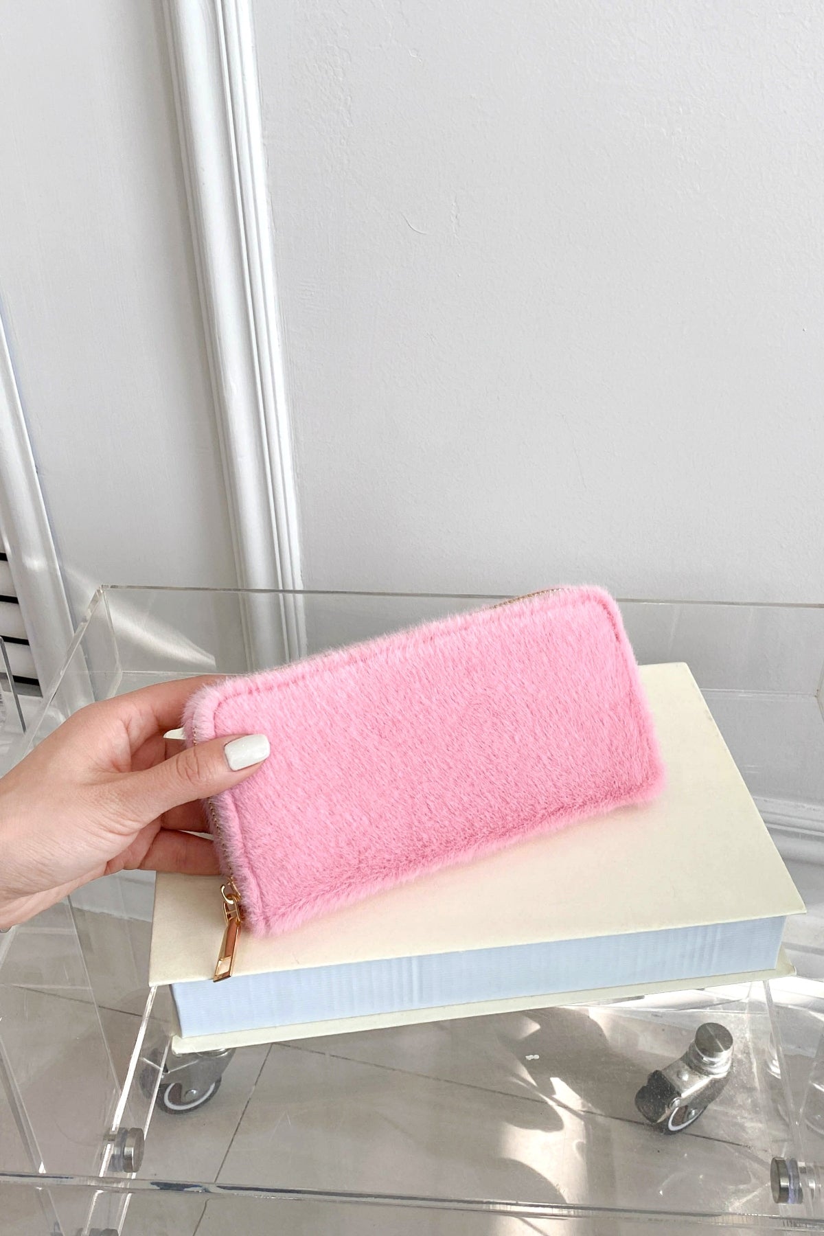Solid Color Fluff Rectangle Wallet - Body By J'ne