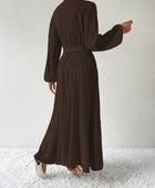 Tie Waist Long Sleeve Dress