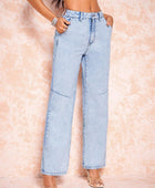 Straight Leg Jeans with Pockets