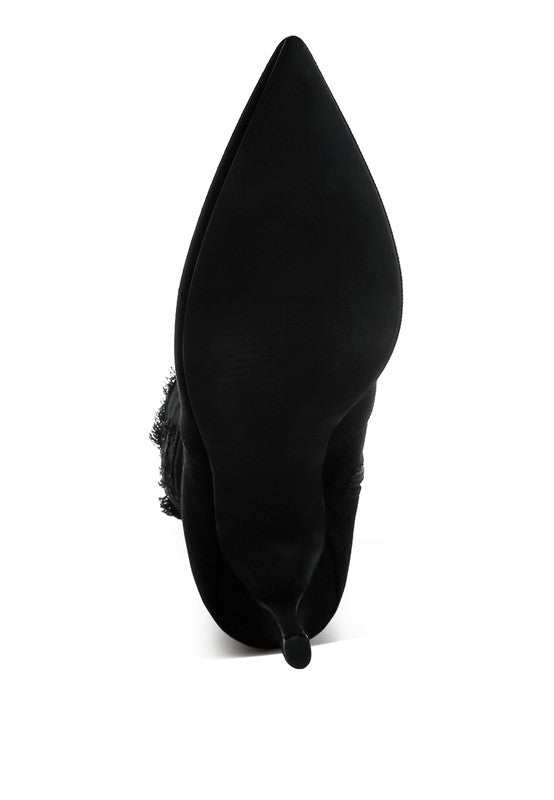 Himkok Distressed Denim Mid-Calf Boots - Body By J'ne