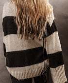 Color Block Round Neck Sweater