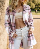 Plaid Button Up Dropped Shoulder Shacket - Body By J'ne