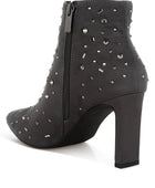 Sakura Diamante Embellished Microfiber Boots