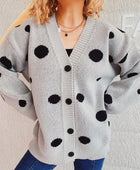 Polka Dot Button Up Cardigan