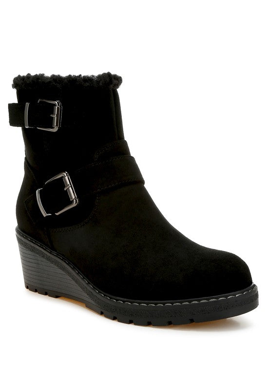 Big horn Faux Fur Harness Boots - Body By J'ne