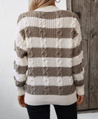 Striped Round Neck Long Sleeve Sweater