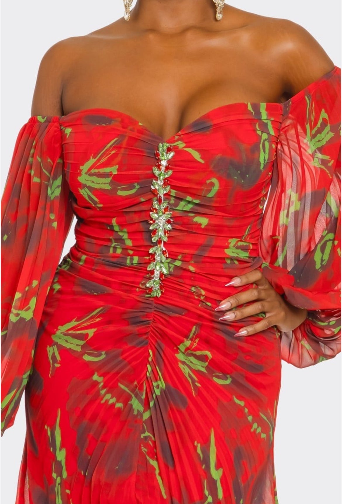 Champagne and Roses Maxi Dress - Body By J'ne