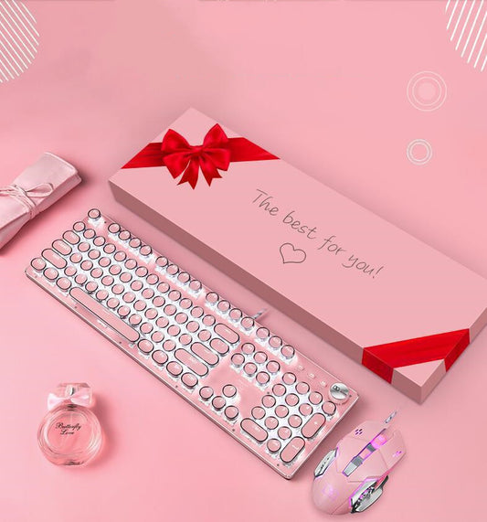 Cute Green Axis Round Key Gaming Keyboard - Body By J'ne