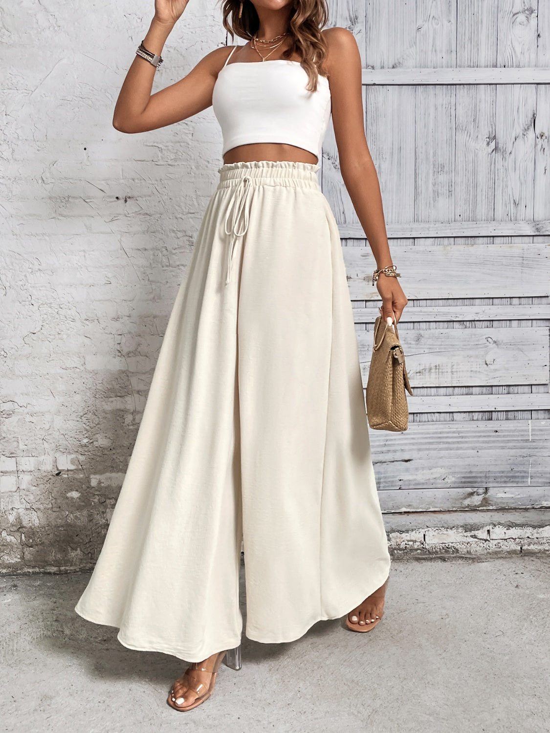 Honey Tied High Waist Wide Leg Pants - Body By J'ne