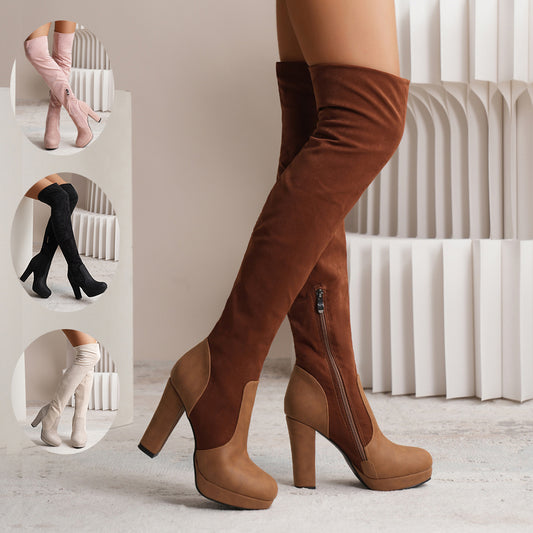 Tuscan Suede Over-the-knee Boots - Body By J'ne