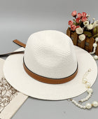 Wide Brim Paper Braided Hat - Body By J'ne