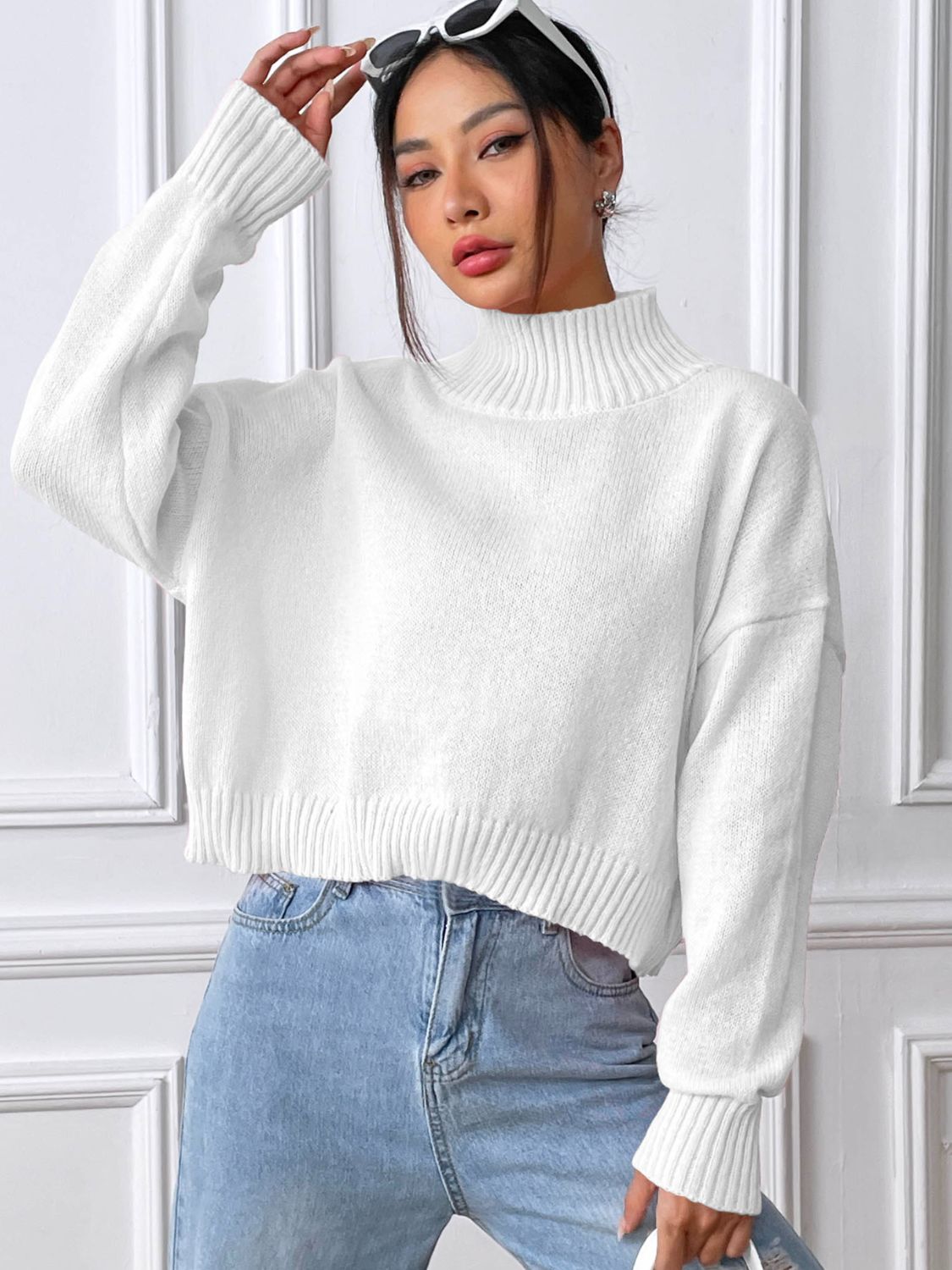 Turtleneck Long Sleeve Sweater - Body By J'ne