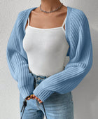 Honey Open Front Long Sleeve Cropped Cardigan