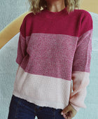 Color Block Long Sleeve Sweater