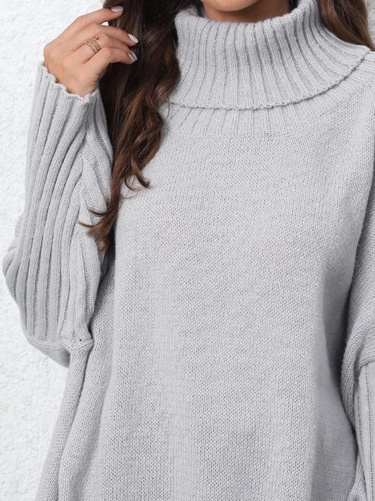 Turtleneck Long Sleeve Sweater - Body By J'ne