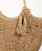 Fame Straw Braided Tote Bag with Tassel - Body By J'ne