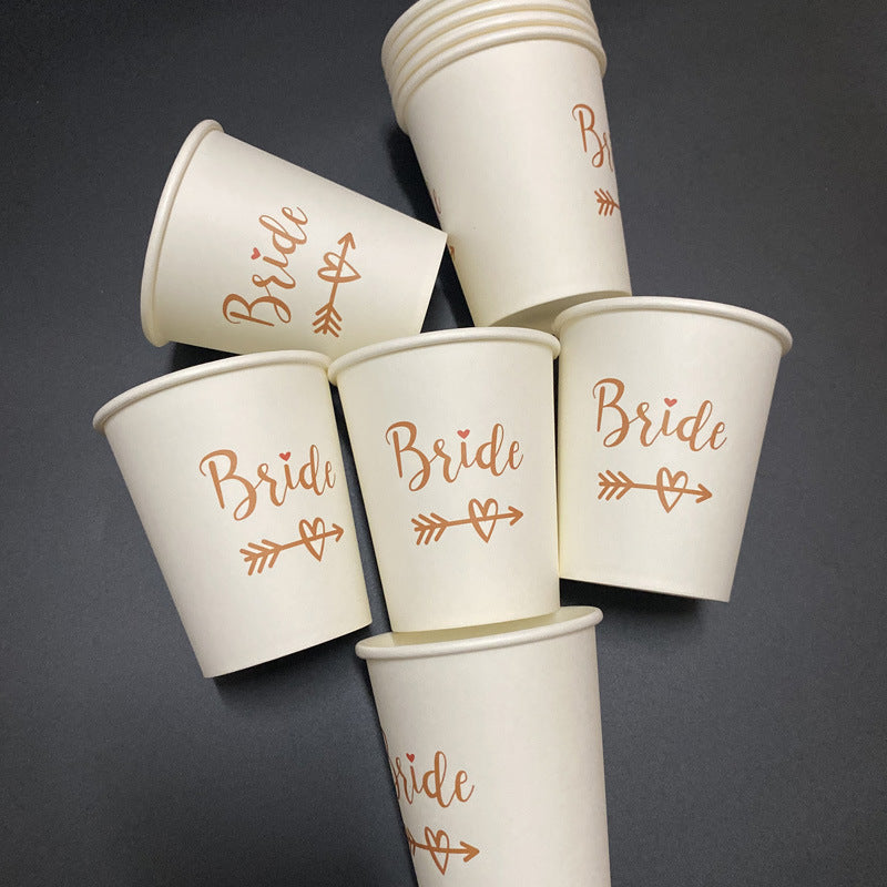 Vaso de papel desechable para fiesta de bodas