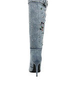 Cornik Multi Color Stones Denim Boots - Body By J'ne