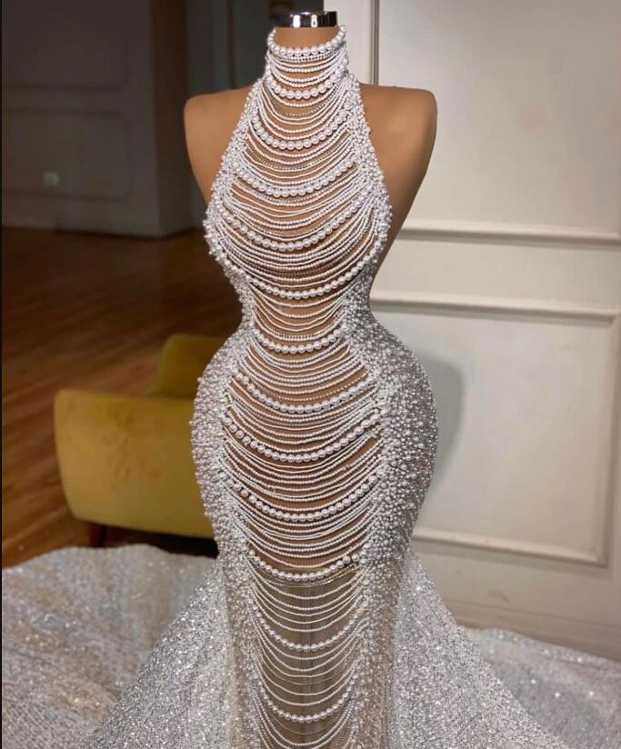 Fashionable High-waisted Fishtail Wedding Dress - Body By J'ne