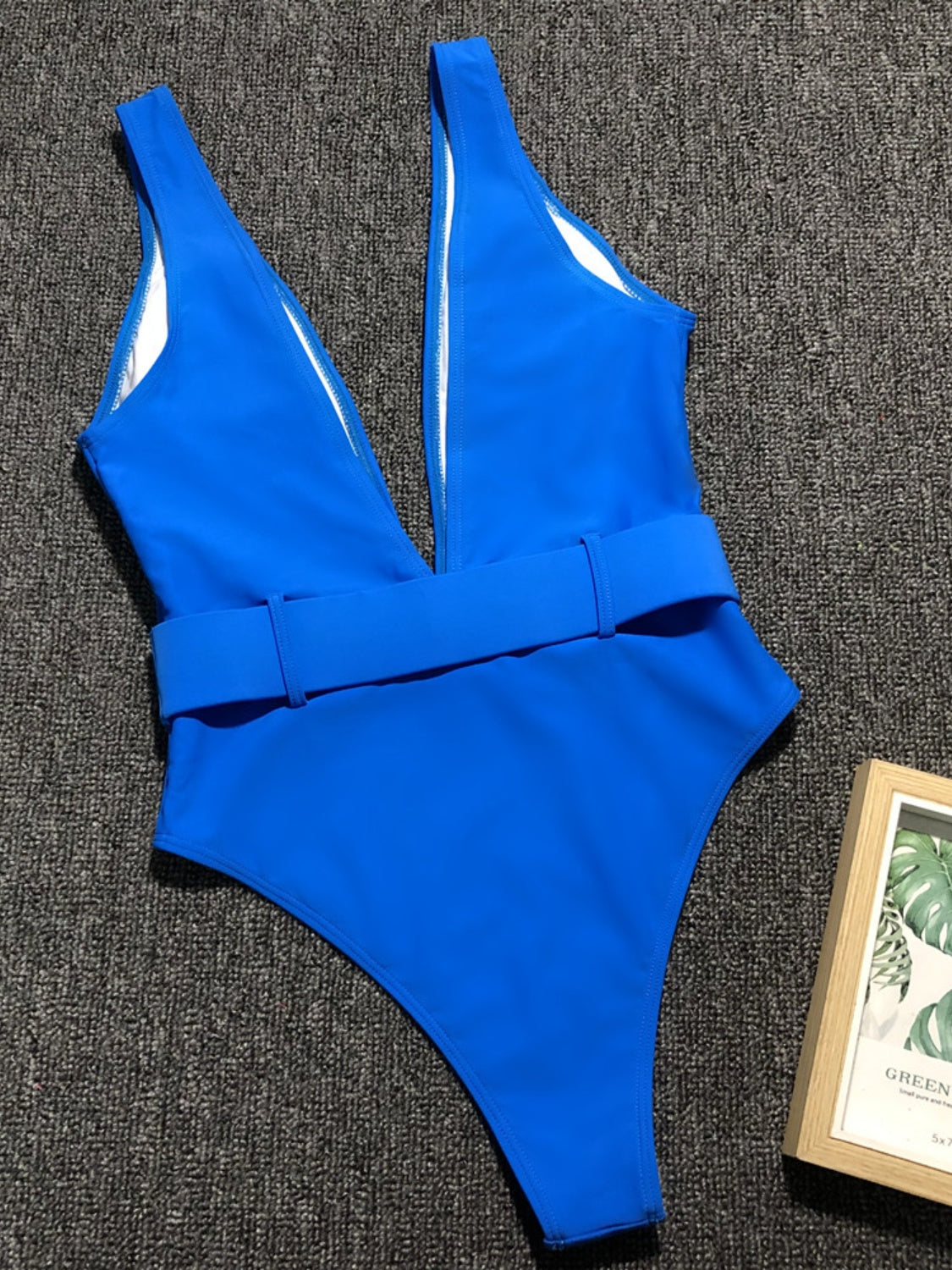 Plunge Wide Strap Sleeveless One-Piece Swimwear - Body By J'ne