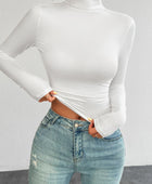 Devine Mock Neck Long Sleeve T-Shirt