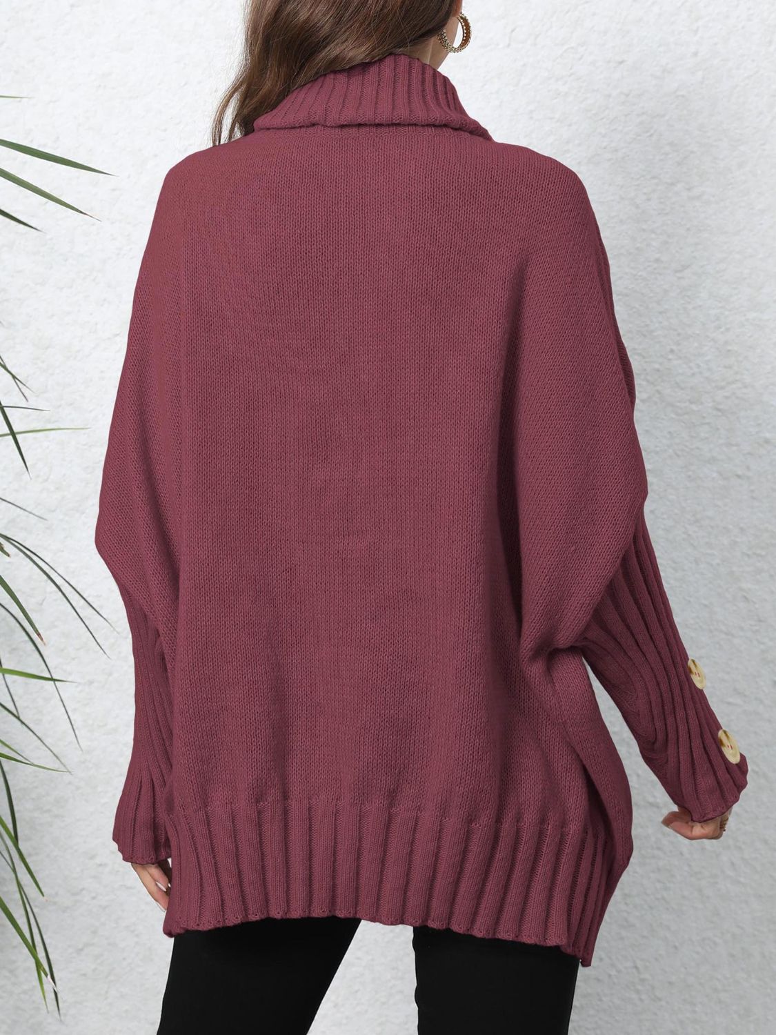 Turtleneck Long Sleeve Sweater - Body By J'ne