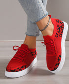 Lace-Up Leopard Flat Sneakers - Body By J'ne