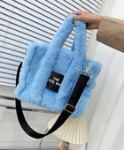 Designer Faux Fur Plush Tote Bag