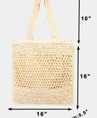 Fame Straw-Paper Crochet Tote Bag - Body By J'ne