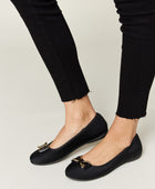 Metal Buckle Flat Loafers - Body By J'ne