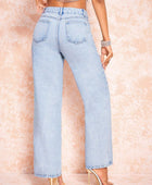 Straight Leg Jeans with Pockets