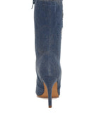 Himkok Distressed Denim Mid-Calf Boots