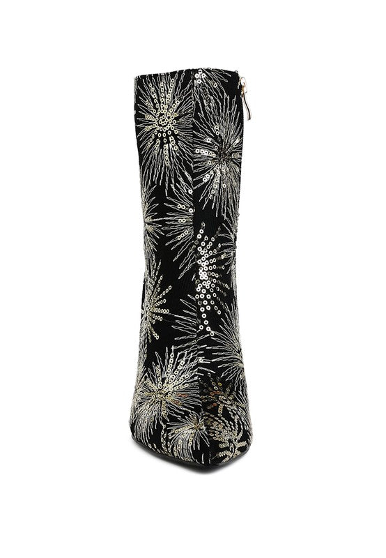 Oleander Sequin Embellished Stiletto Boots - Body By J'ne