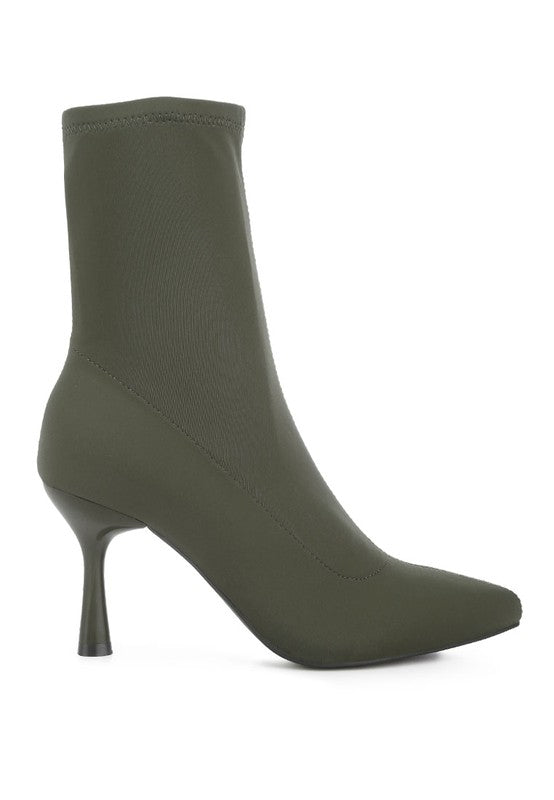 Zudio Solid Mid Heel Sock Boots - Body By J'ne