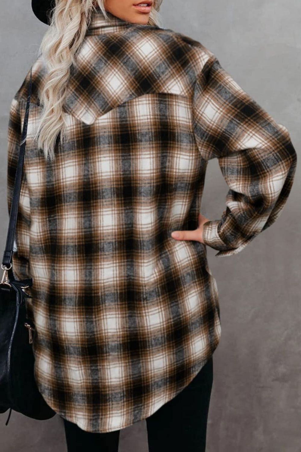 Full Size Plaid Collared Neck Long Sleeve Shirt - Body By J'ne
