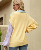 Color Block Dropped Shoulder Sweater - Body By J'ne