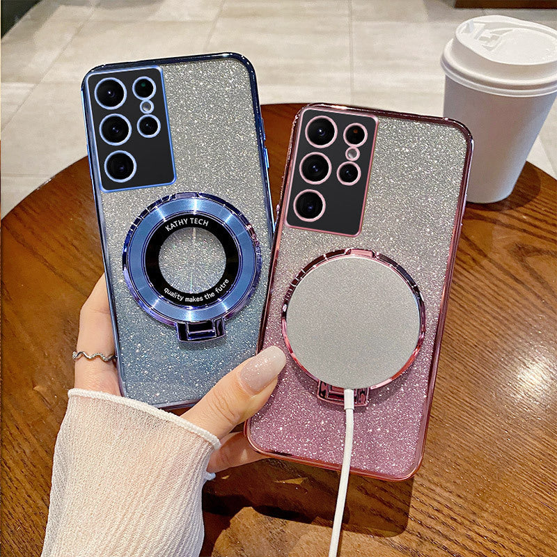 Electroplating Phone Case Magnetic Bracket A16 Gradient - Body By J'ne