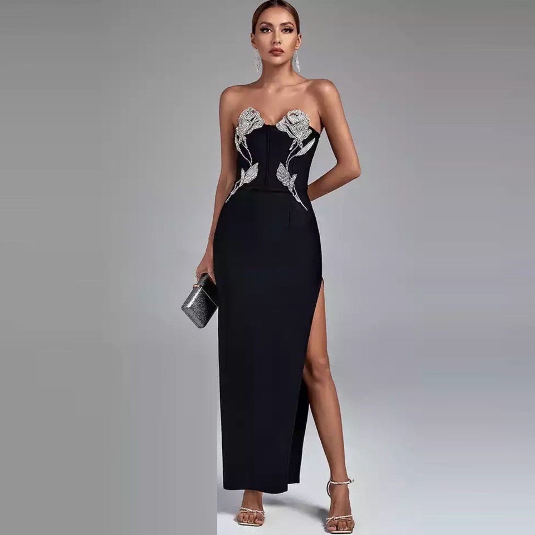 Perfect Date Bandage Dress With Diamond Top - Body By J'ne