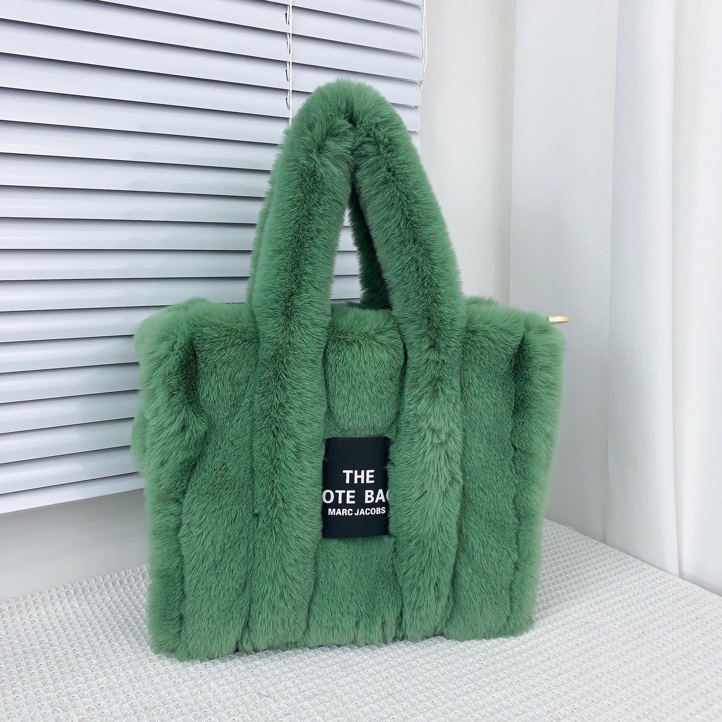 Designer Faux Fur Plush Tote Bag - Body By J'ne