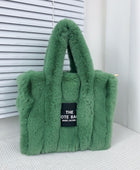 Designer Faux Fur Plush Tote Bag