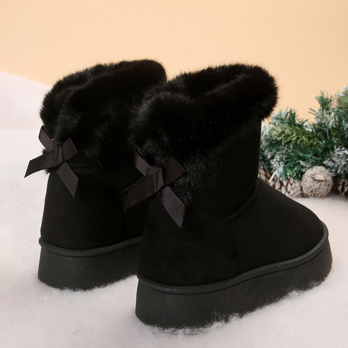 Campfire and Cocoa Bow-Knot Snow Boots - Body By J'ne