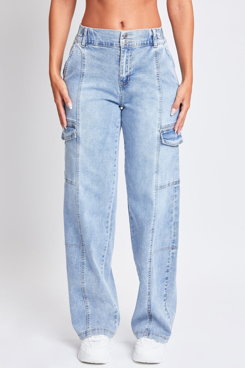 High-Rise Straight Cargo Jeans - Body By J'ne