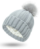 Satin Lined Skull Knit Beanie - Body By J'ne