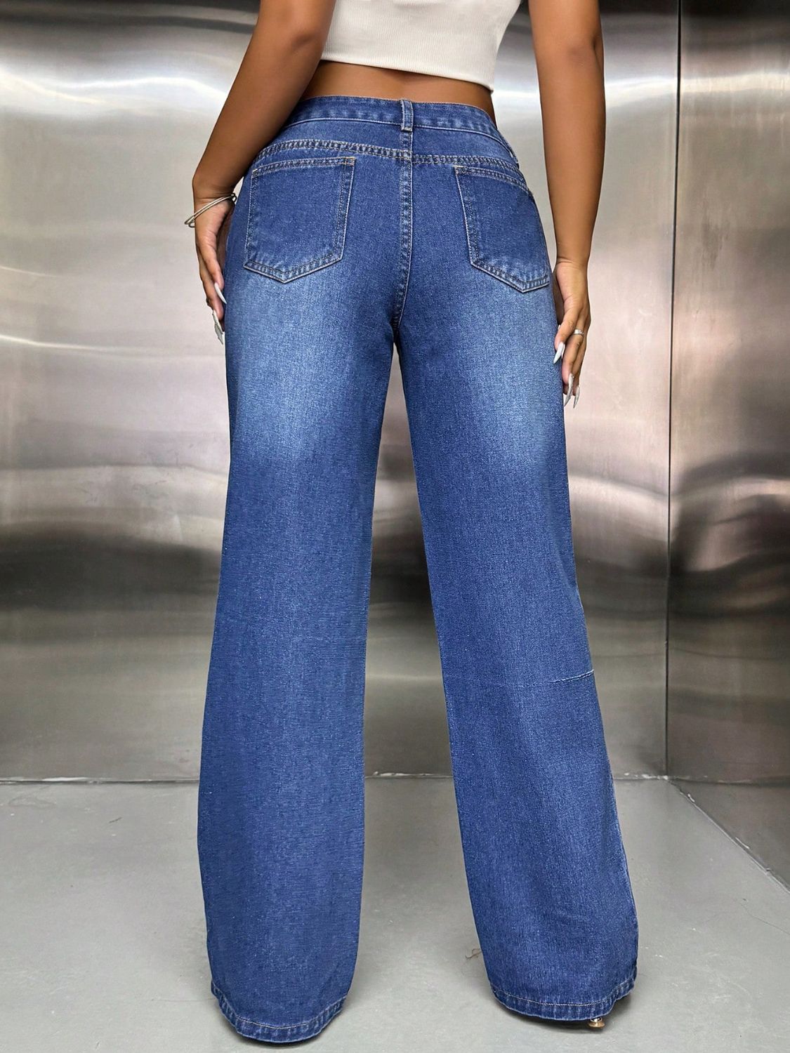 Wide Leg Jeans with Pockets - Body By J'ne